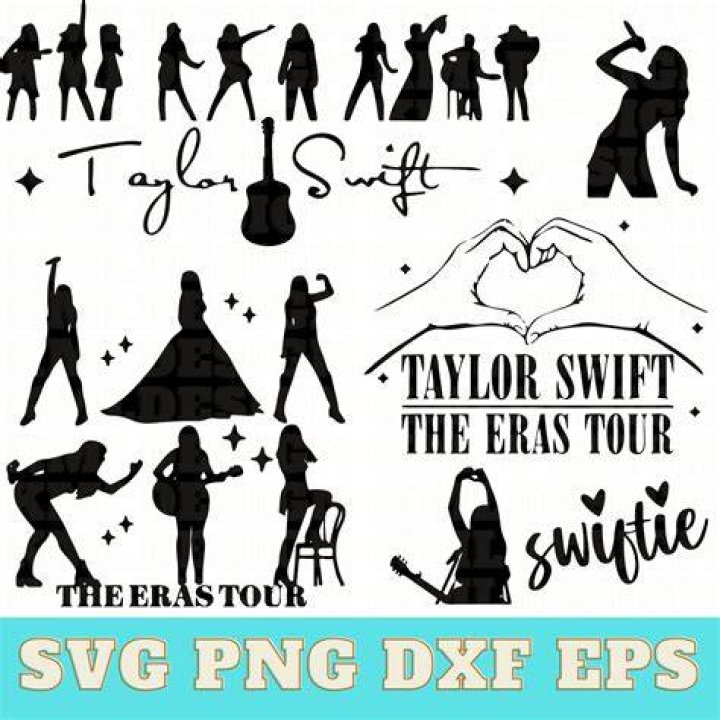 Bundle 105 Silhouette Clipart Taylor Swift SVG PNG Taylor Etsy
